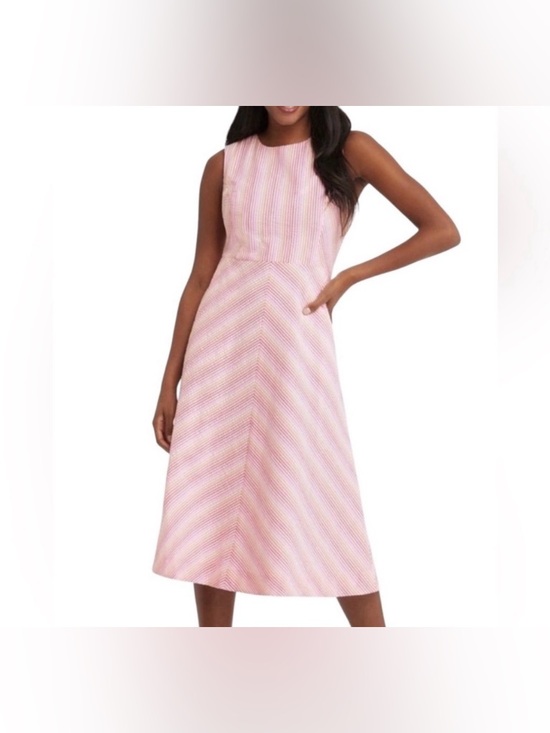 Draper James Dresses & Skirts - Draper James Pink Striped Sleeveless Midi Dress